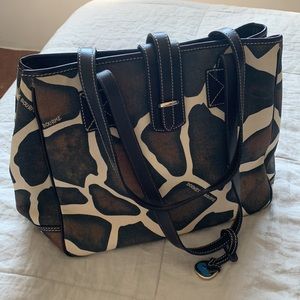 COPY - 🦒 Nwot DOONEY & BOURKE Giraffe Print Canvas, Leather Bag